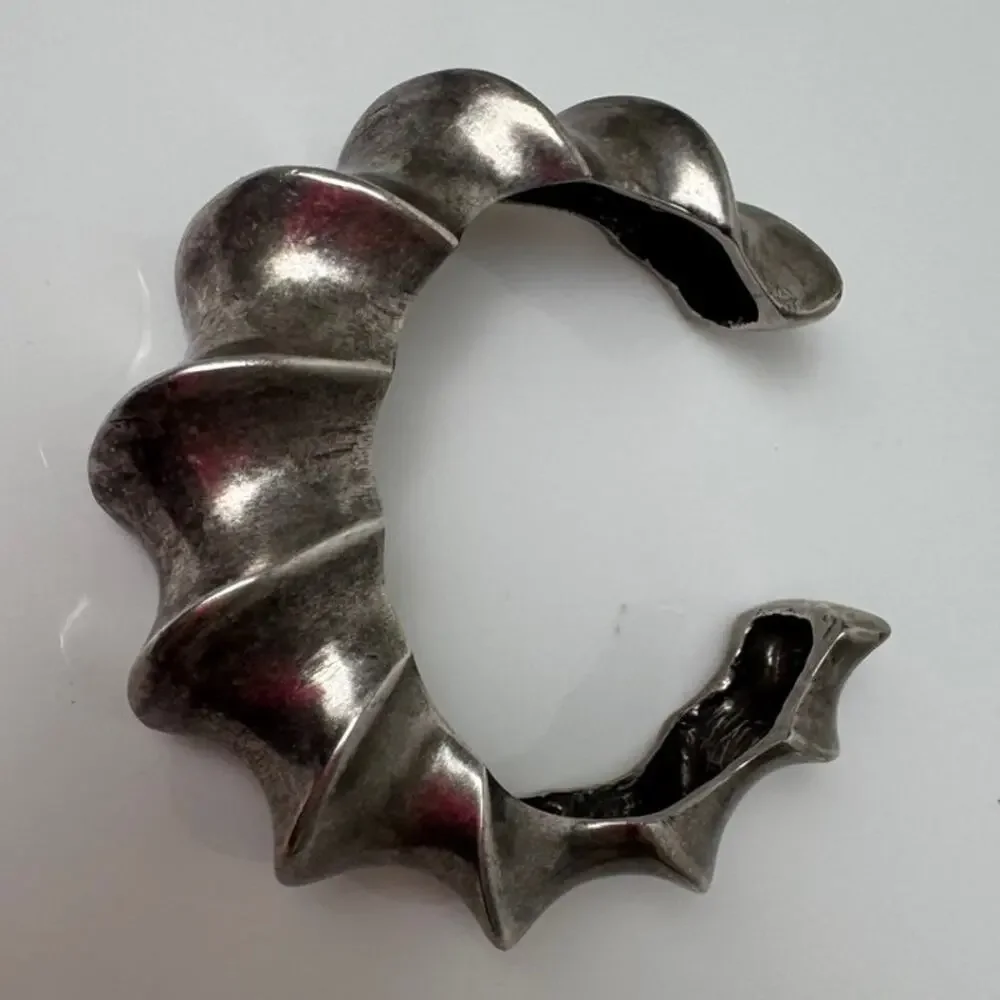 Doug Paulus Signed Silver Cuff Bracelet NWOT Sculptural Designer Jewelry